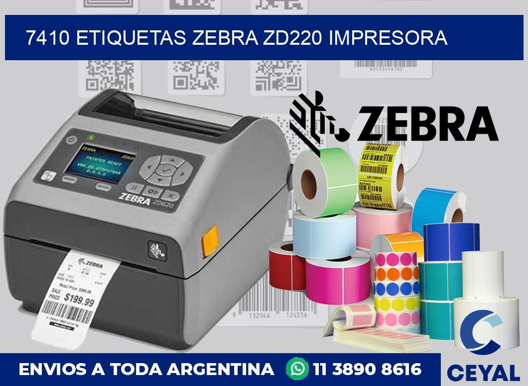 7410 etiquetas Zebra zd220 impresora
