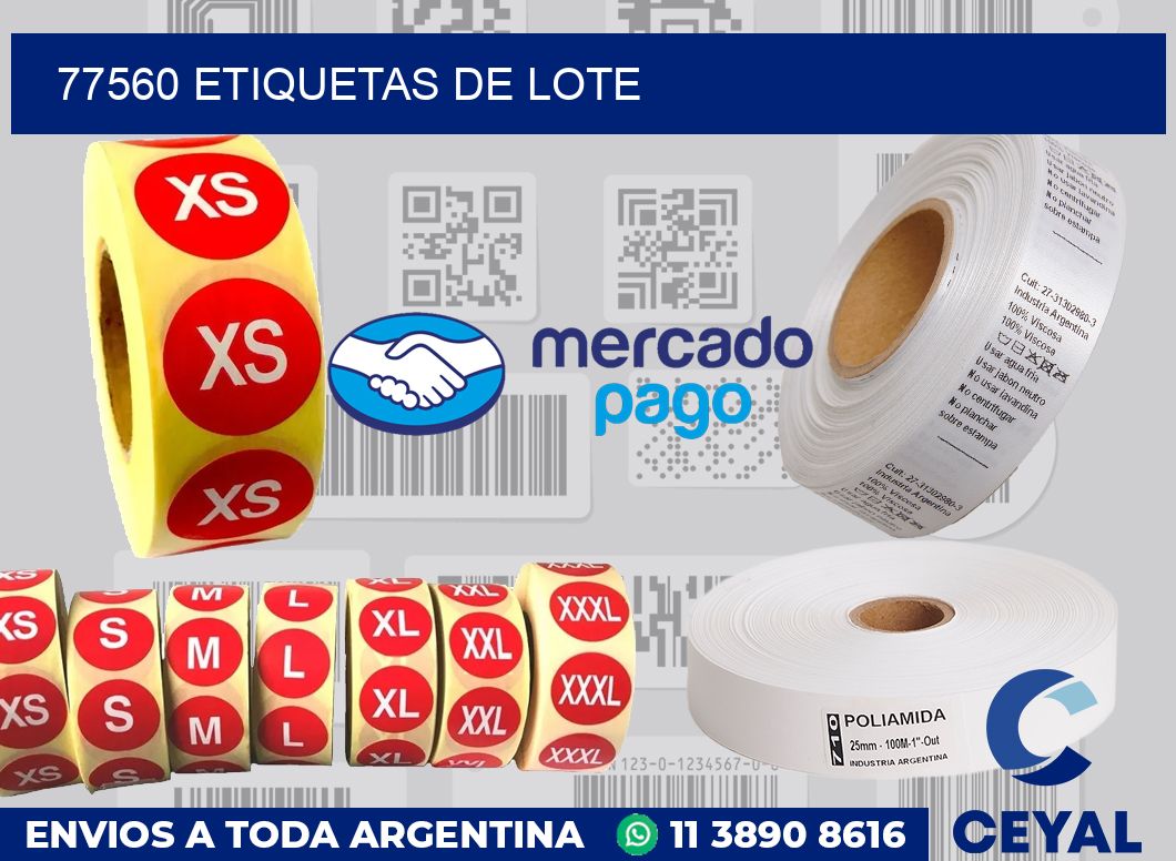 77560 Etiquetas de lote