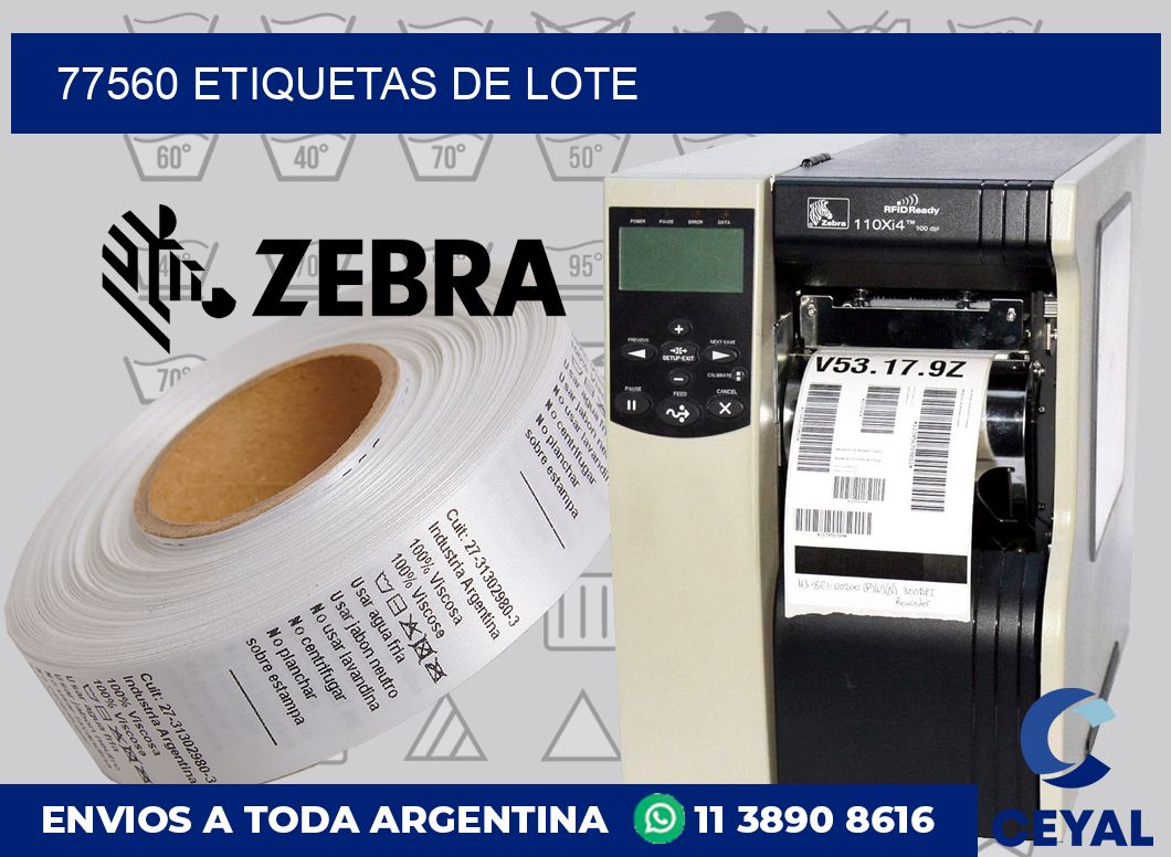 77560 Etiquetas de lote
