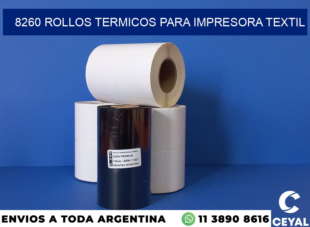 8260 rollos termicos para impresora textil