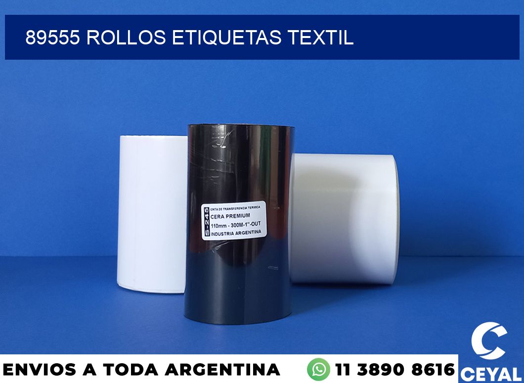 89555 rollos etiquetas textil