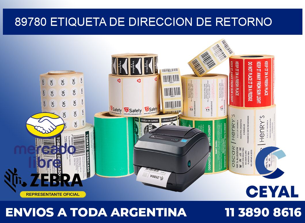 89780 Etiqueta de direccion de retorno