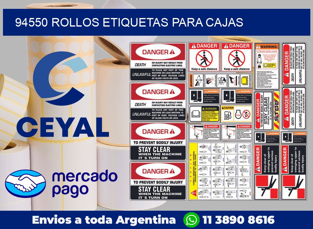 94550 Rollos etiquetas para cajas