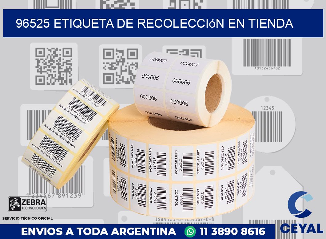 96525 Etiqueta de recolección en tienda