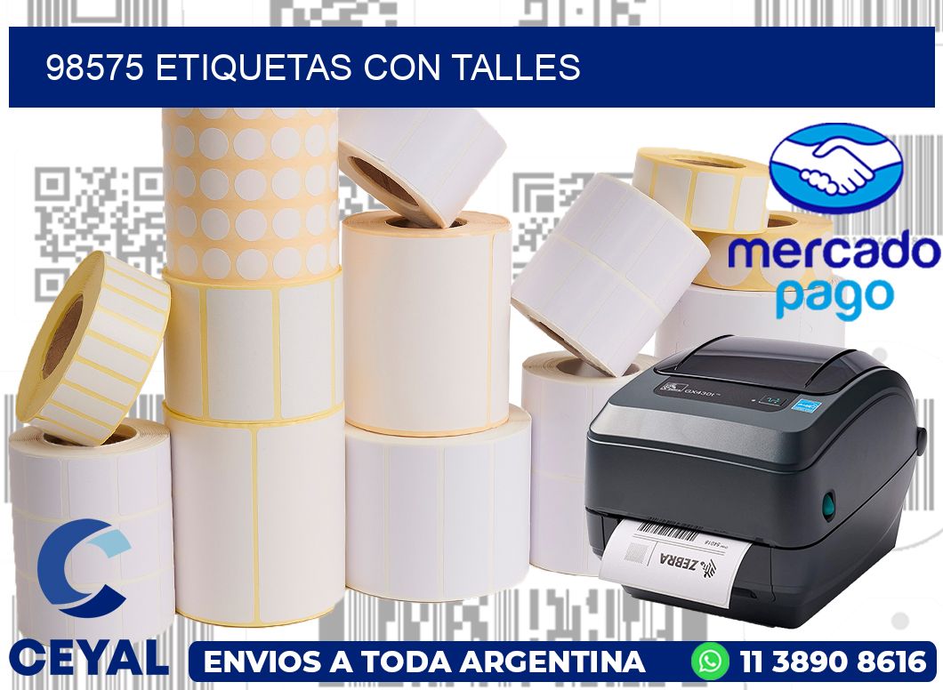 98575 Etiquetas con talles