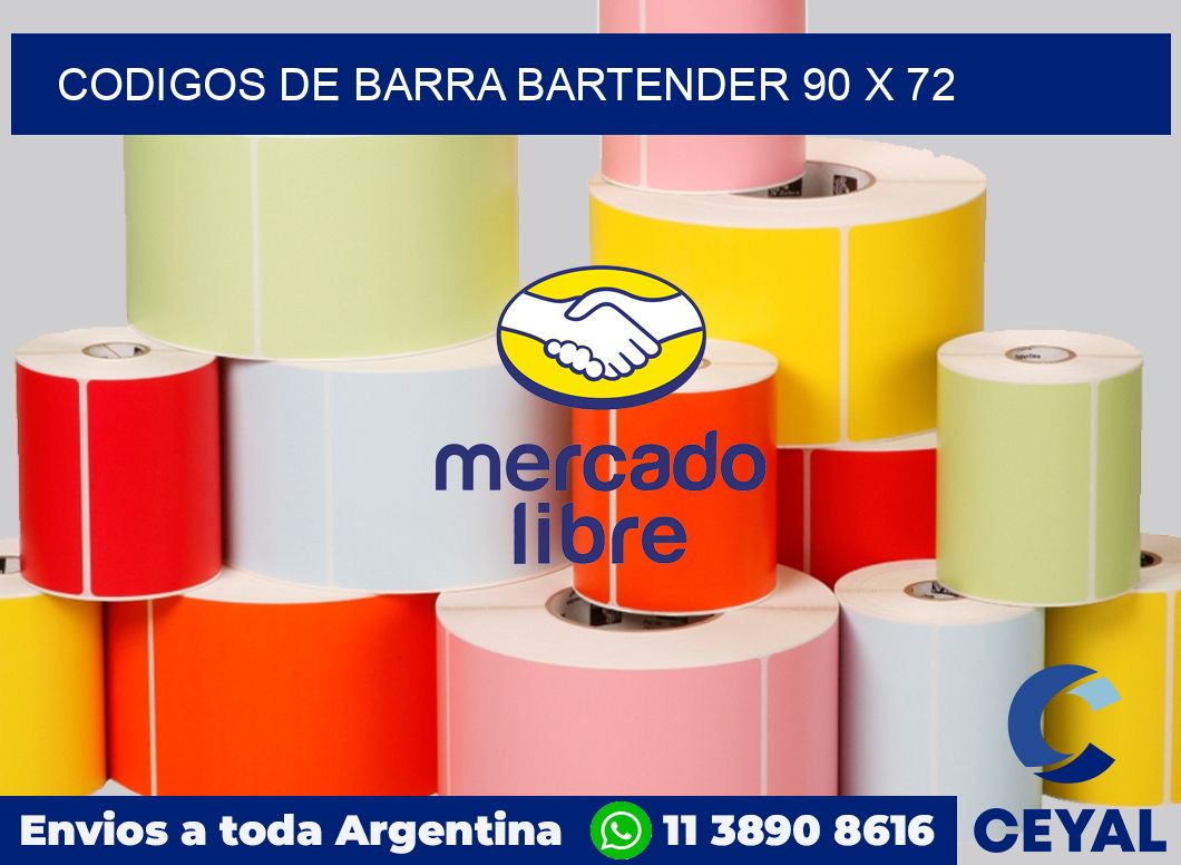 Codigos de barra Bartender 90 x 72
