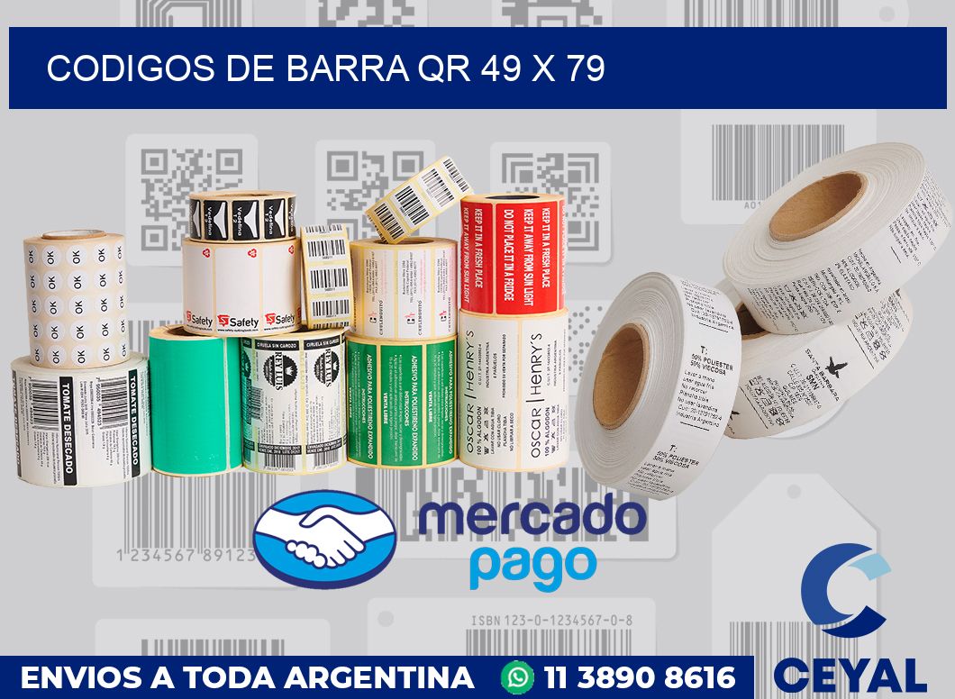 Codigos de barra QR 49 x 79