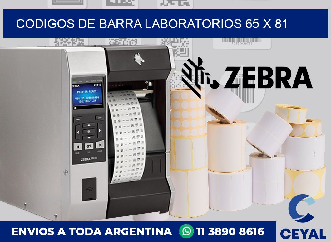Codigos de barra laboratorios 65 x 81