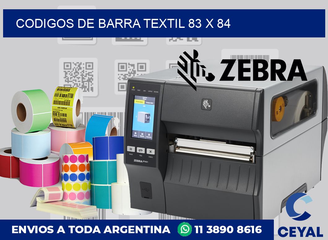 Codigos de barra textil 83 x 84