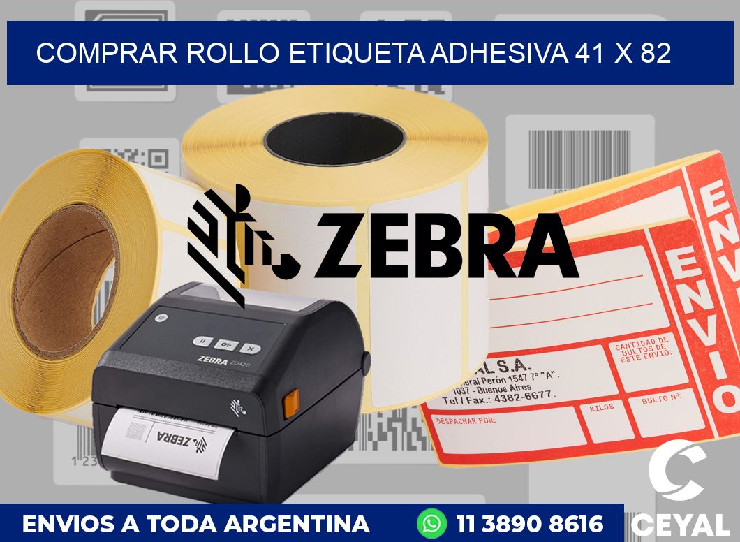 Comprar rollo etiqueta adhesiva 41 x 82