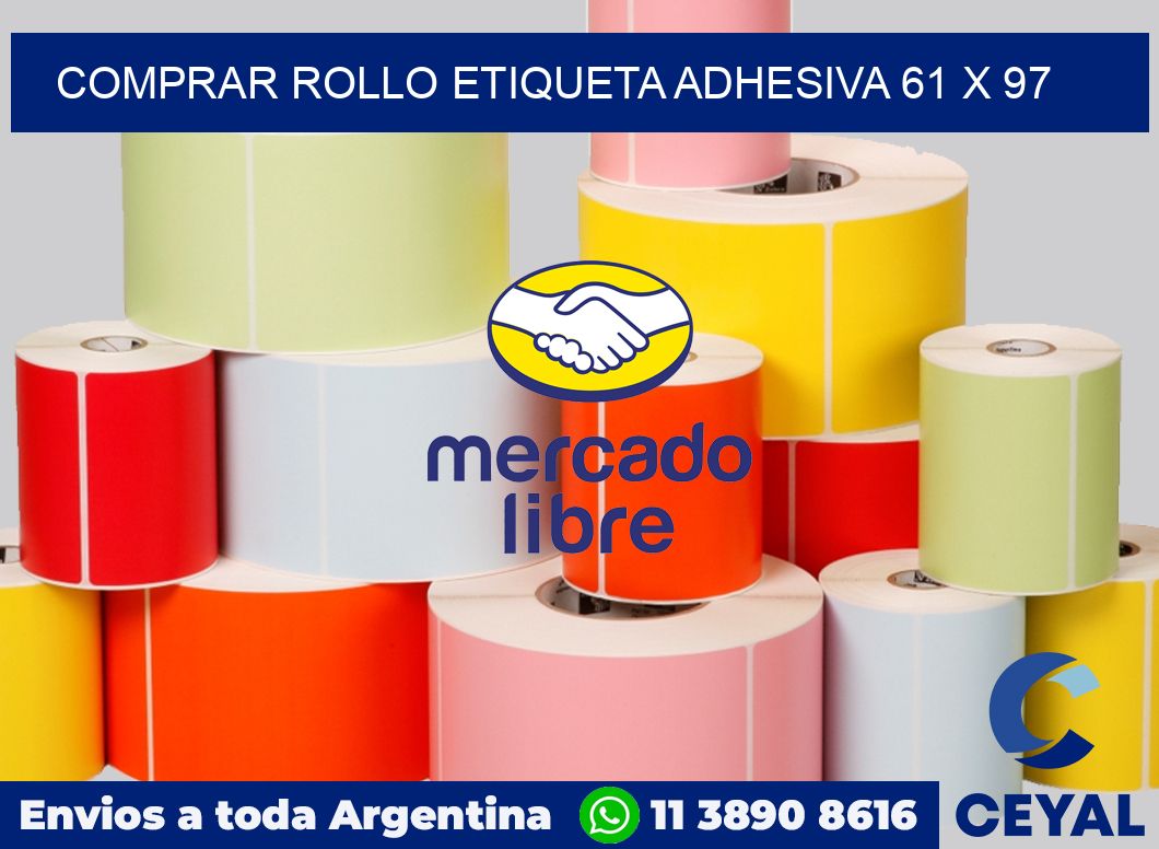 Comprar rollo etiqueta adhesiva 61 x 97