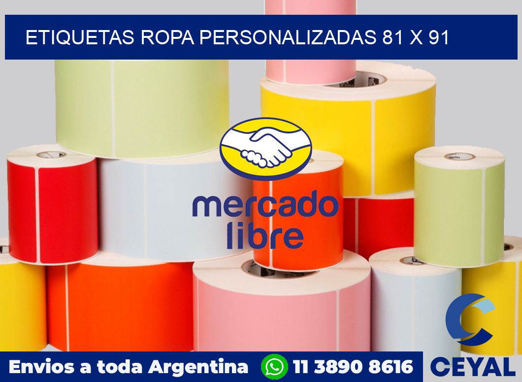 Etiquetas ropa personalizadas 81 x 91