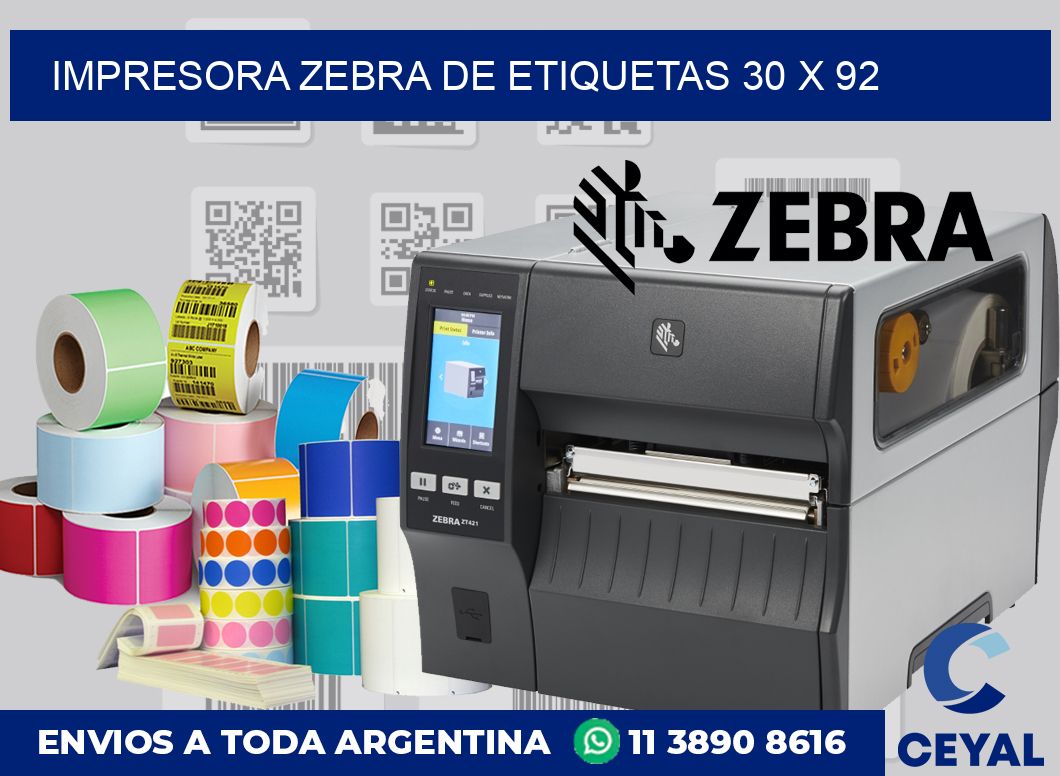 Impresora Zebra de etiquetas 30 x 92