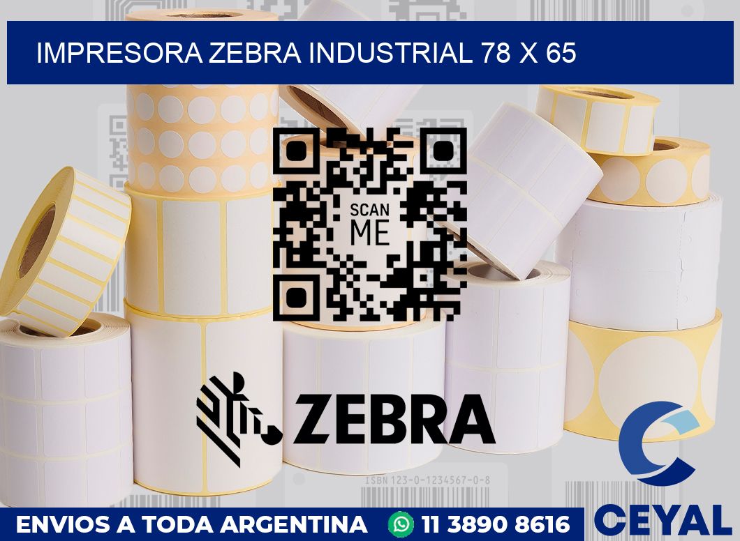 Impresora Zebra industrial 78 x 65