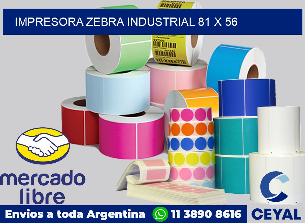 Impresora Zebra industrial 81 x 56