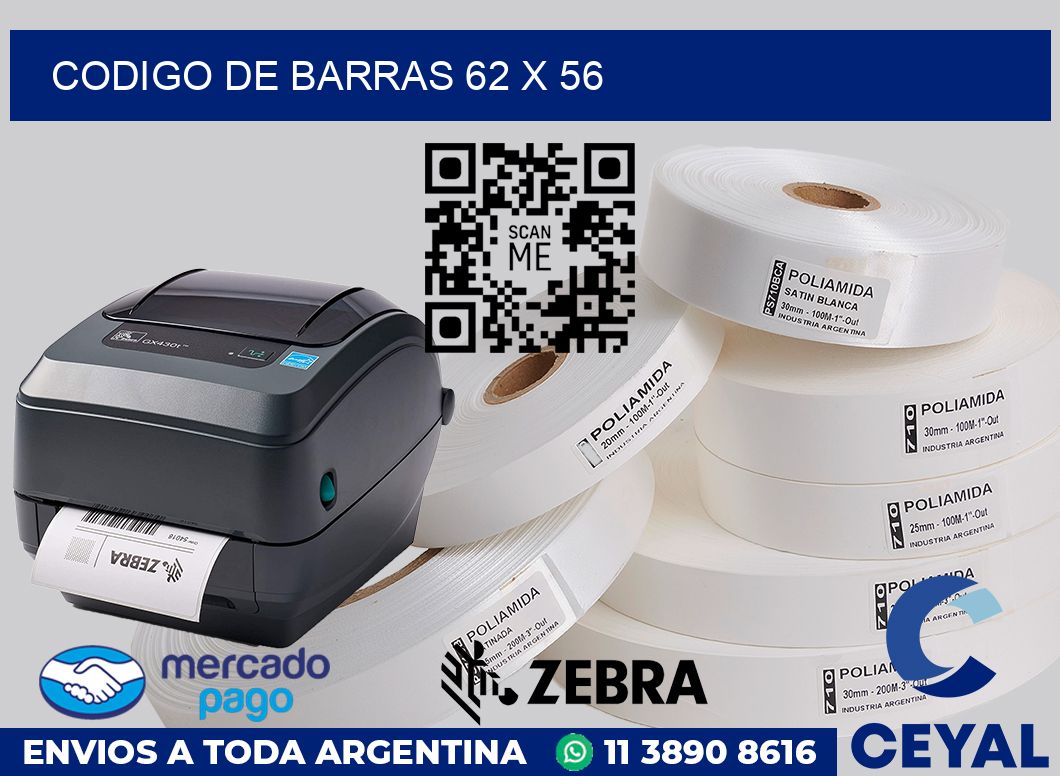 codigo de barras 62 x 56