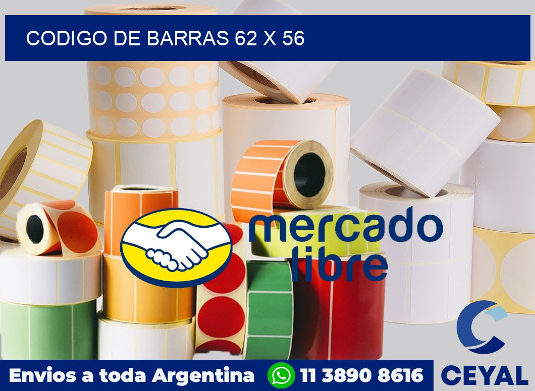 codigo de barras 62 x 56