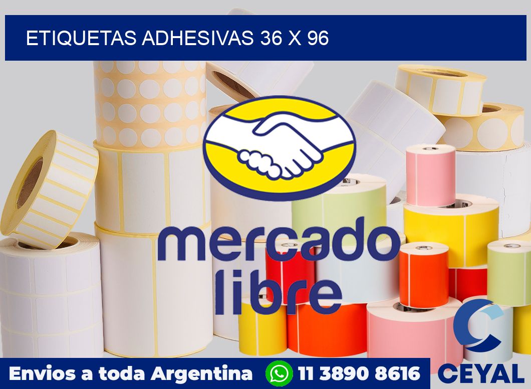 etiquetas adhesivas 36 x 96