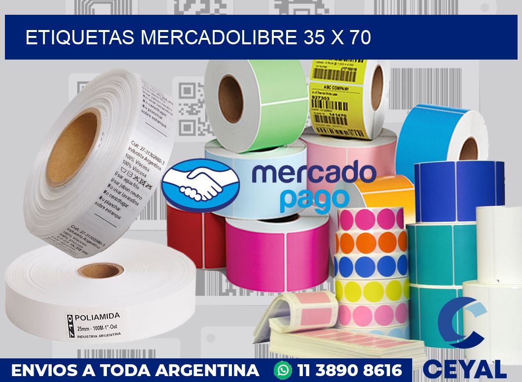 etiquetas mercadolibre 35 x 70