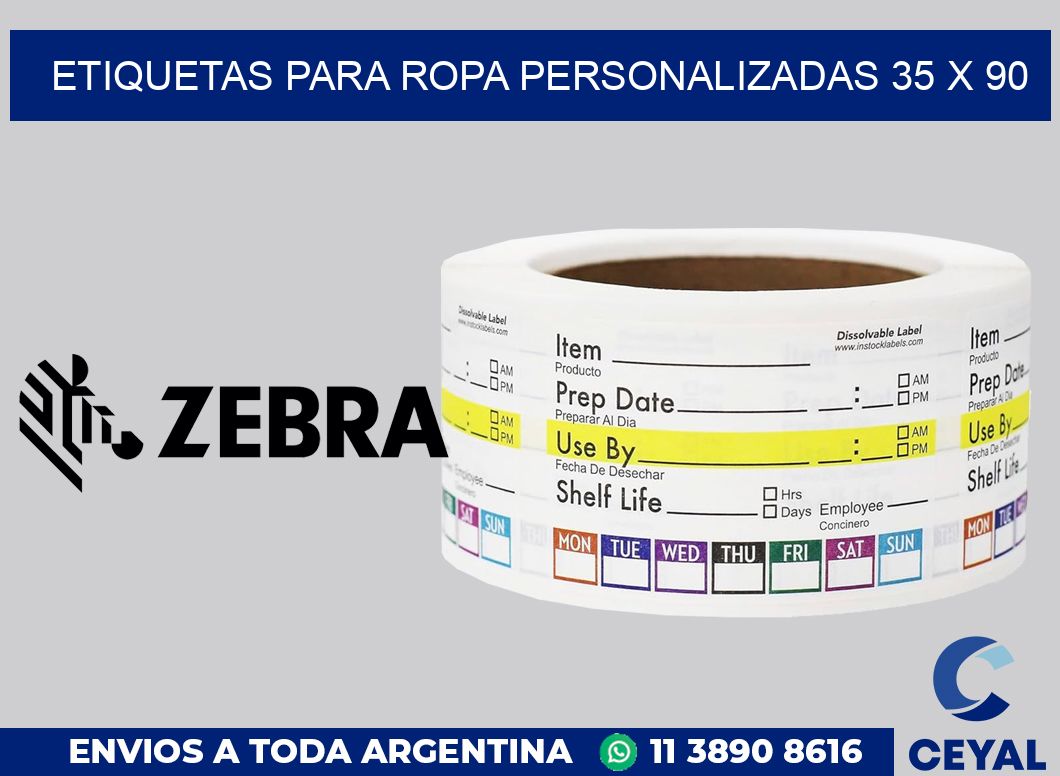 etiquetas para ropa personalizadas 35 x 90