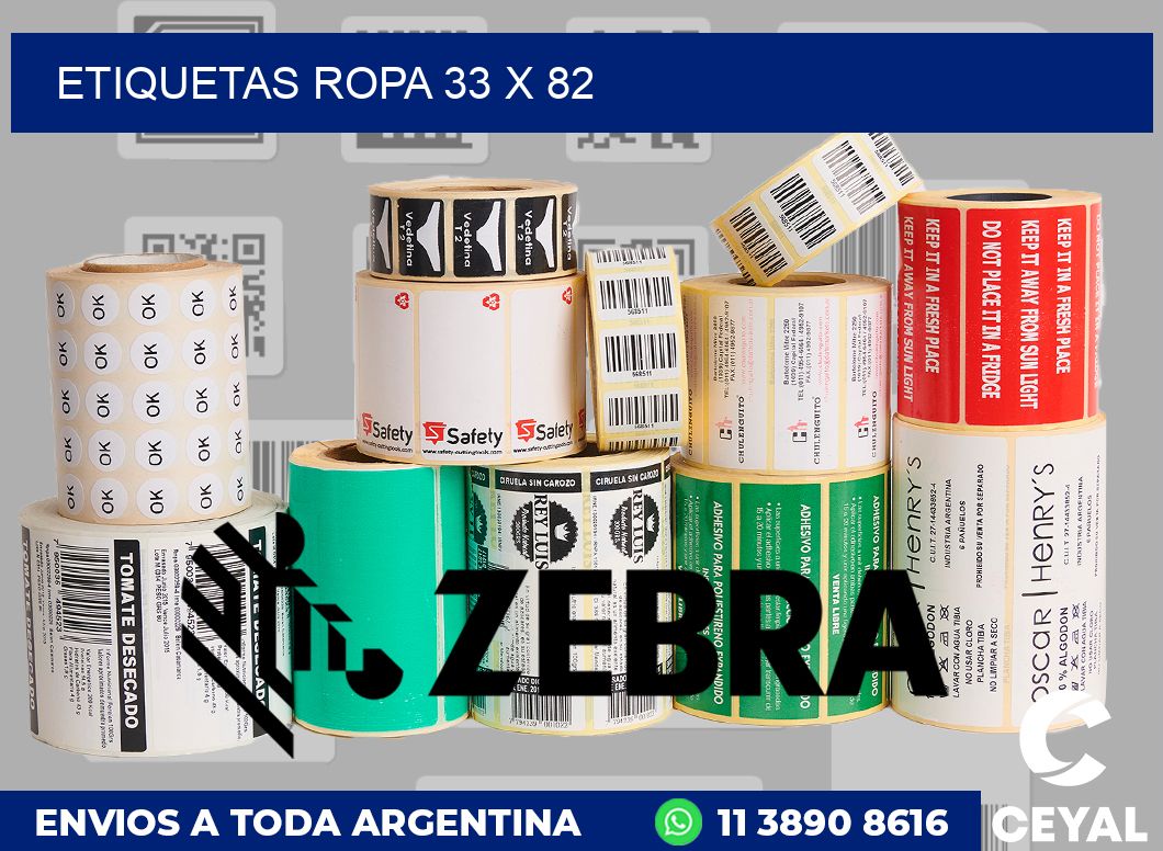 etiquetas ropa 33 x 82