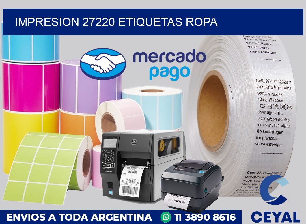 impresion 27220 etiquetas ropa