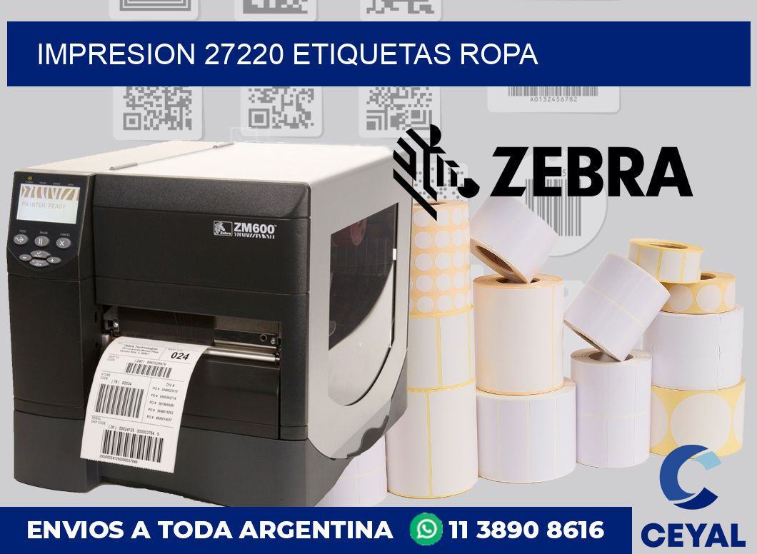 impresion 27220 etiquetas ropa