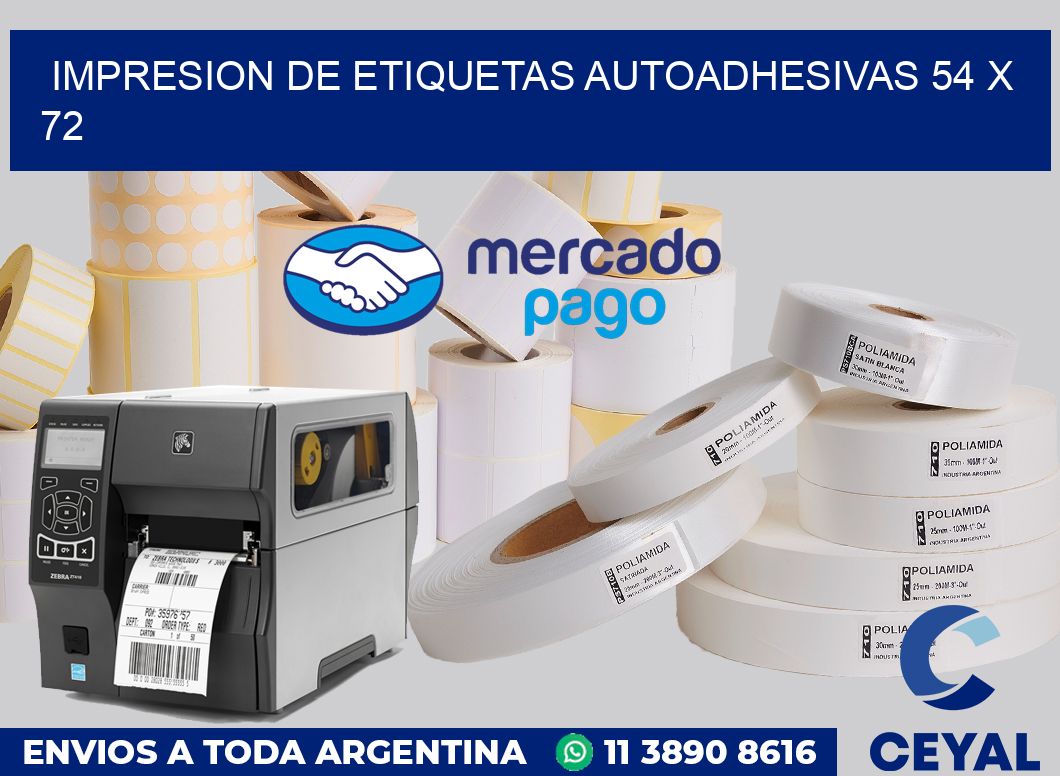 impresion de etiquetas autoadhesivas 54 x 72