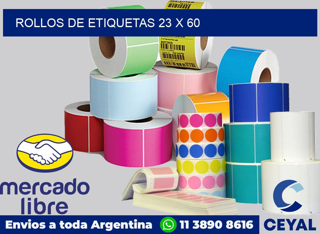 rollos de etiquetas 23 x 60