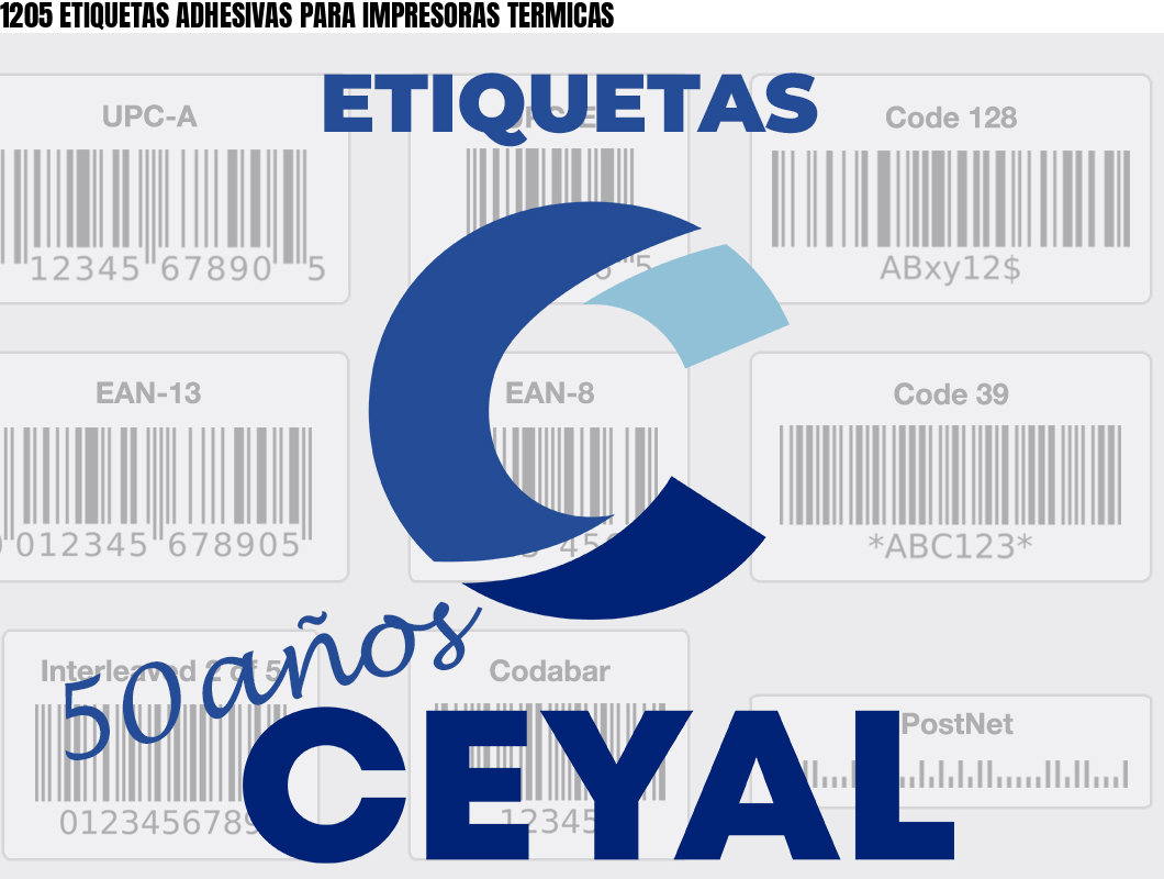 1205 ETIQUETAS ADHESIVAS PARA IMPRESORAS TERMICAS