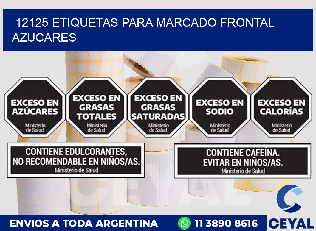 12125 ETIQUETAS PARA MARCADO FRONTAL AZUCARES