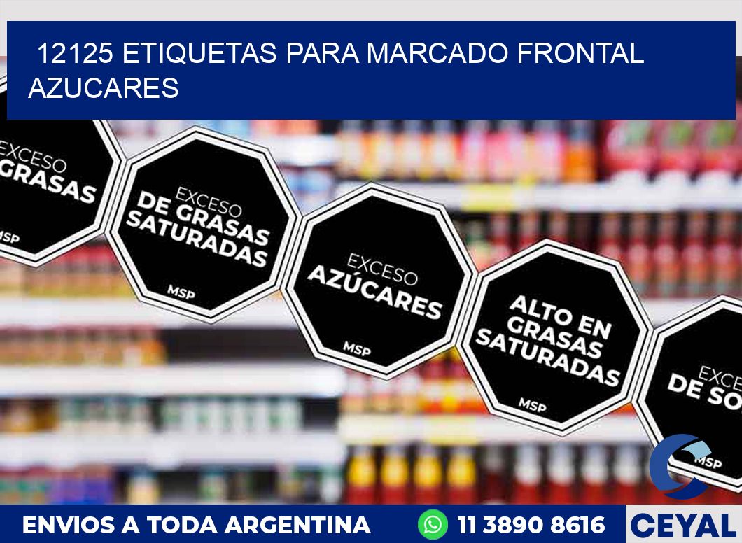 12125 ETIQUETAS PARA MARCADO FRONTAL AZUCARES