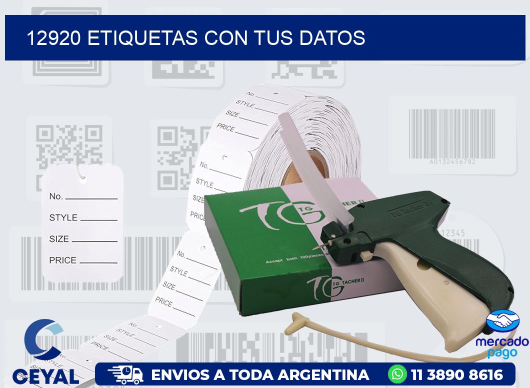 12920 Etiquetas Con Tus Datos Insumos Datamax Zebra Arg 0193