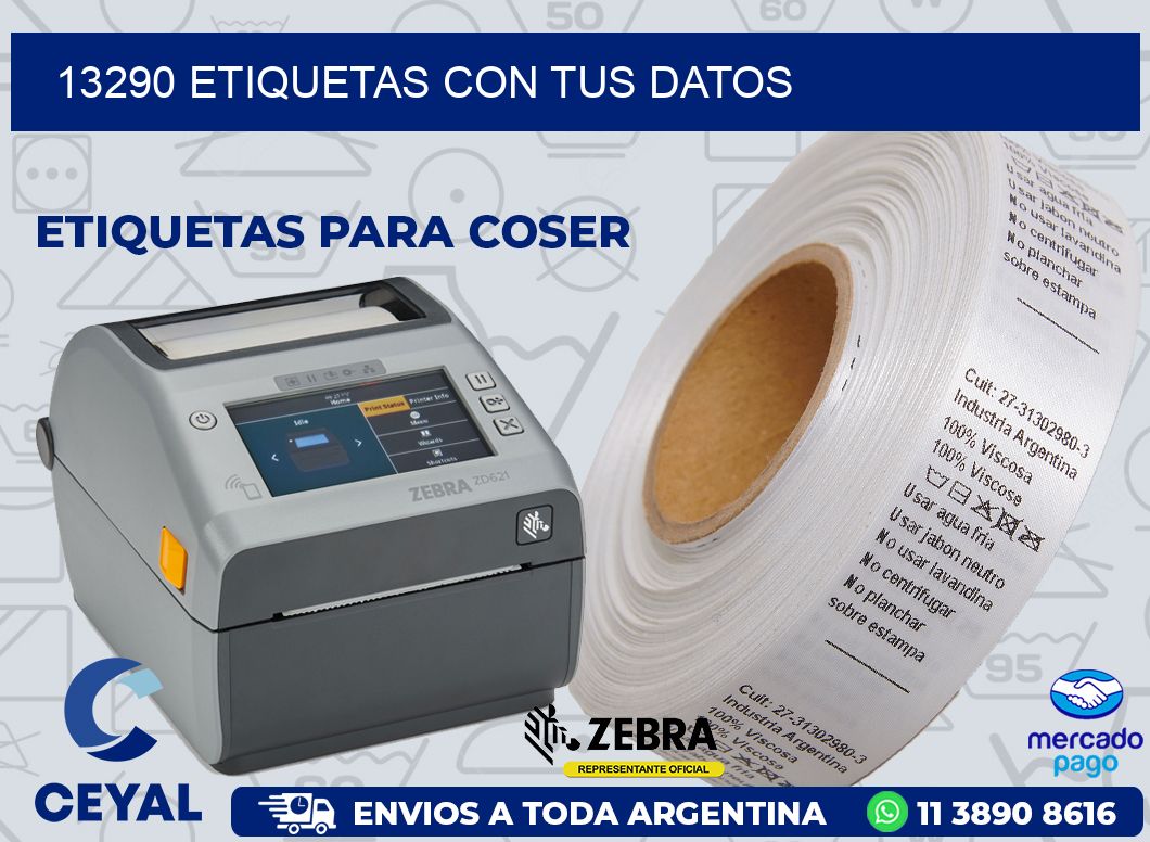 13290 ETIQUETAS CON TUS DATOS