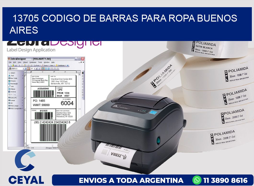 13705 CODIGO DE BARRAS PARA ROPA BUENOS AIRES
