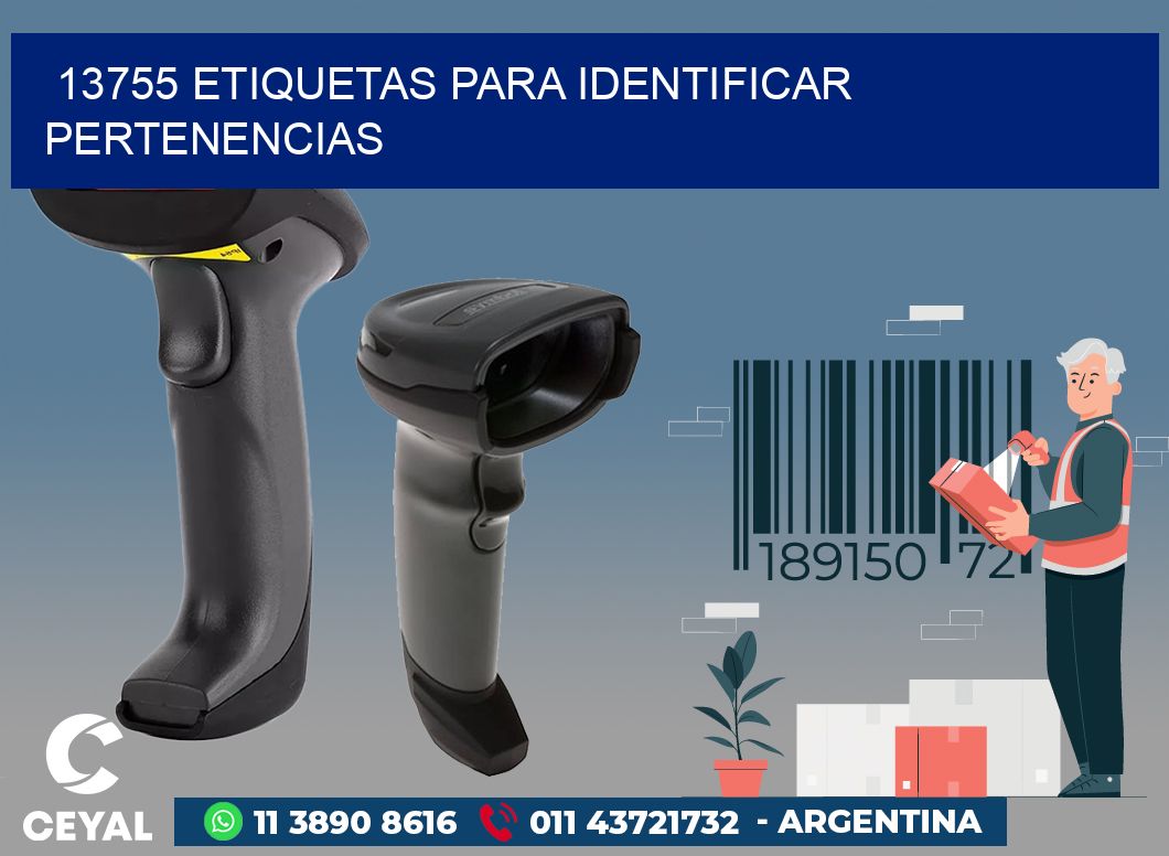 13755 ETIQUETAS PARA IDENTIFICAR PERTENENCIAS