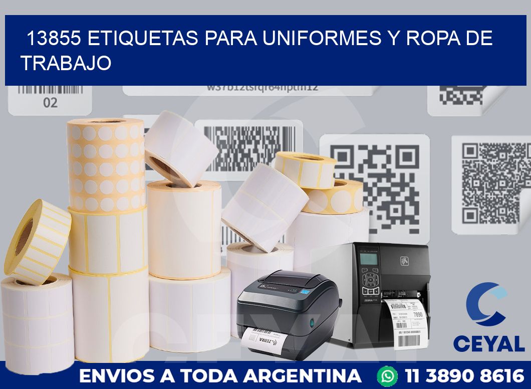 13855 ETIQUETAS PARA UNIFORMES Y ROPA DE TRABAJO