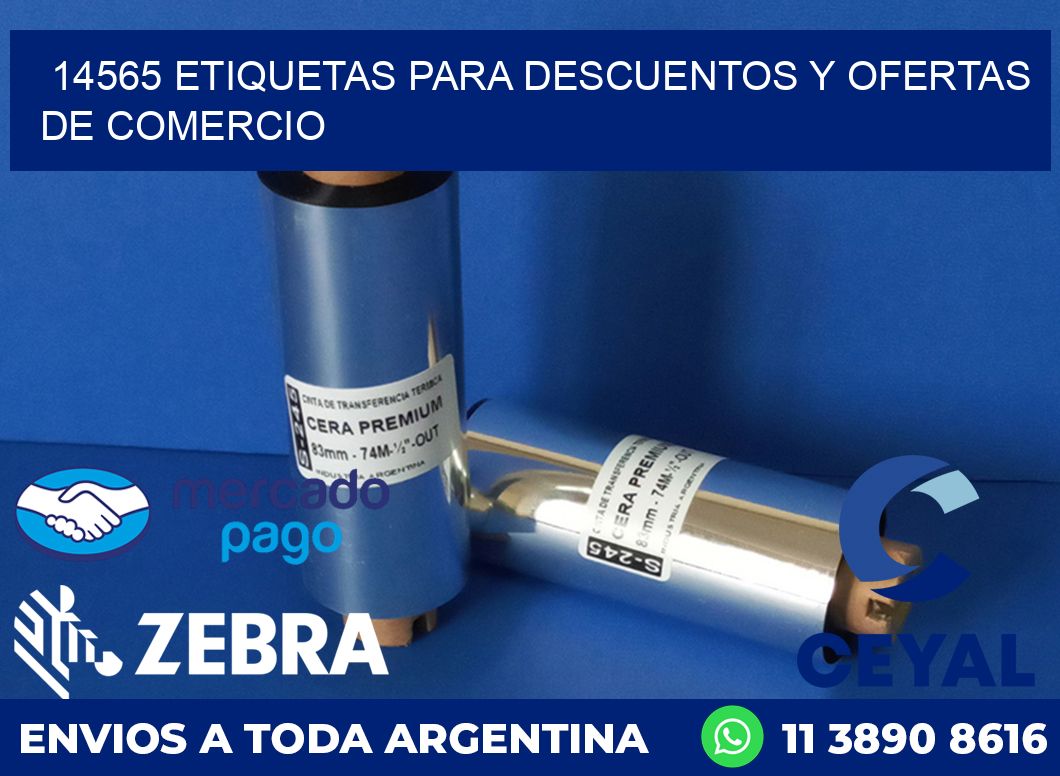 14565 ETIQUETAS PARA DESCUENTOS Y OFERTAS DE COMERCIO