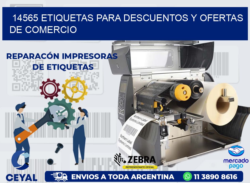 14565 ETIQUETAS PARA DESCUENTOS Y OFERTAS DE COMERCIO