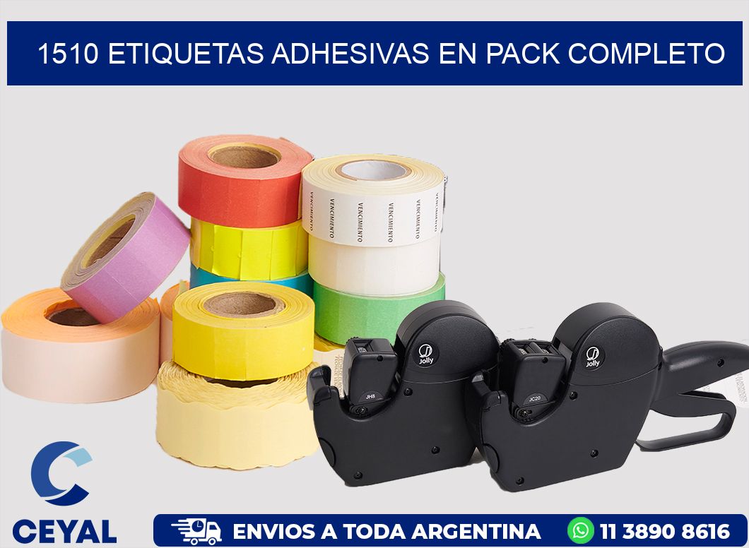 1510 ETIQUETAS ADHESIVAS EN PACK COMPLETO