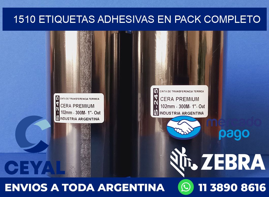 1510 ETIQUETAS ADHESIVAS EN PACK COMPLETO