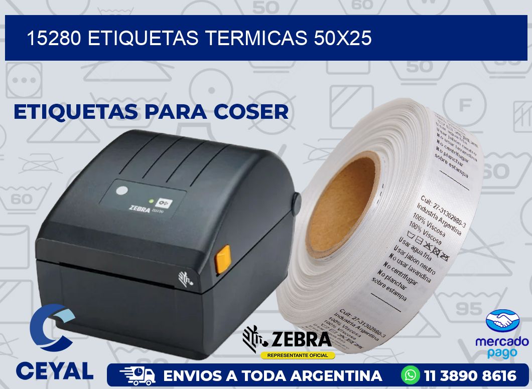 15280 ETIQUETAS TERMICAS 50X25