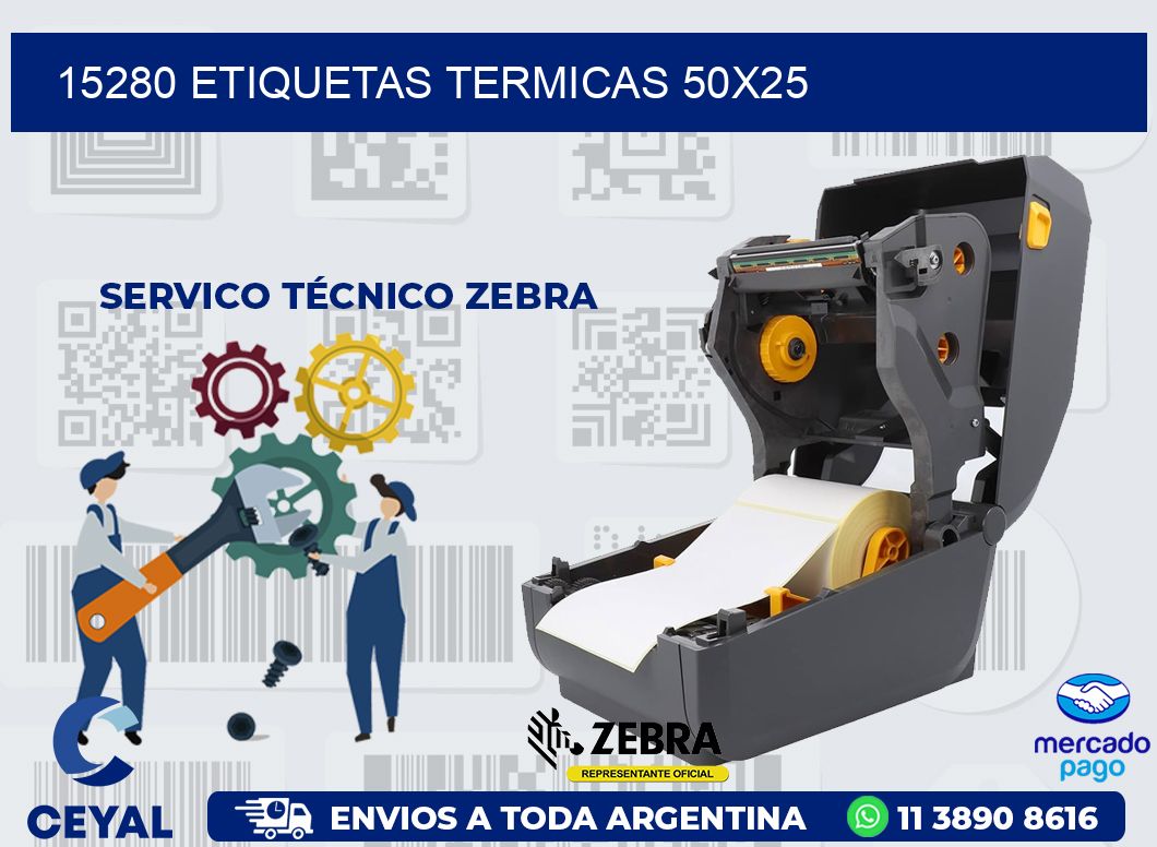 15280 ETIQUETAS TERMICAS 50X25