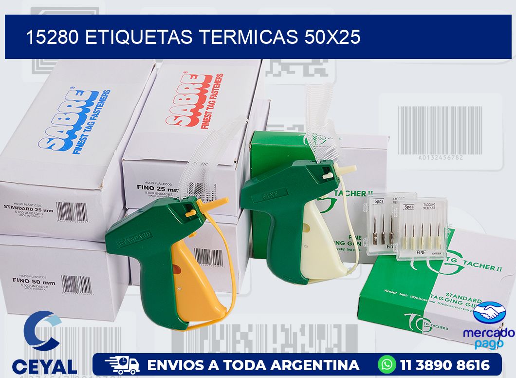 15280 ETIQUETAS TERMICAS 50X25