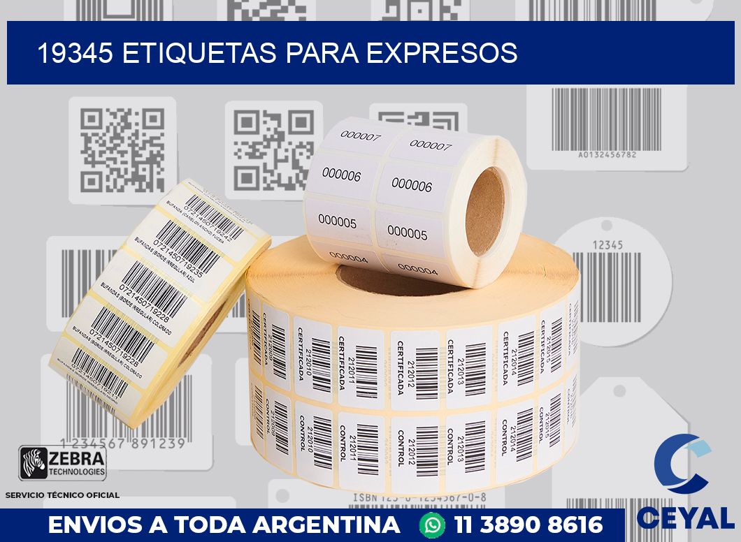 19345 ETIQUETAS PARA EXPRESOS