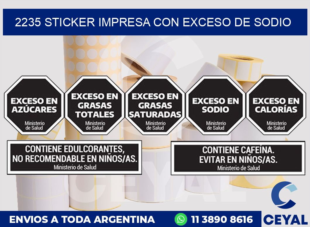 2235 STICKER IMPRESA CON EXCESO DE SODIO