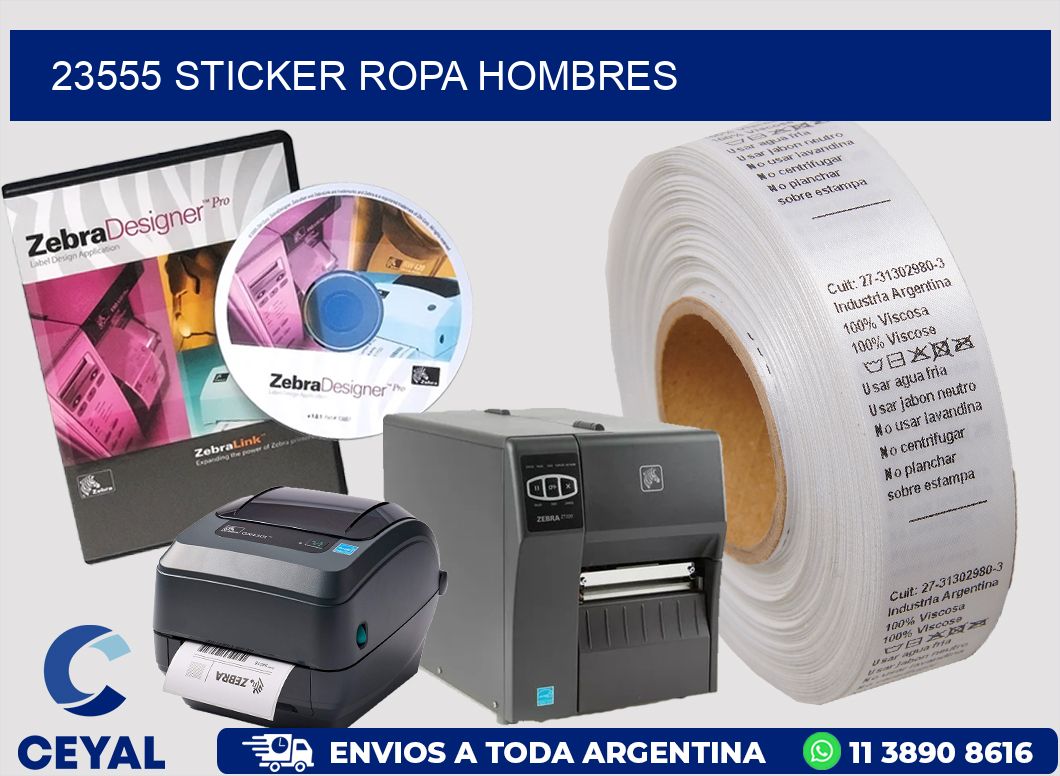 23555 STICKER ROPA HOMBRES