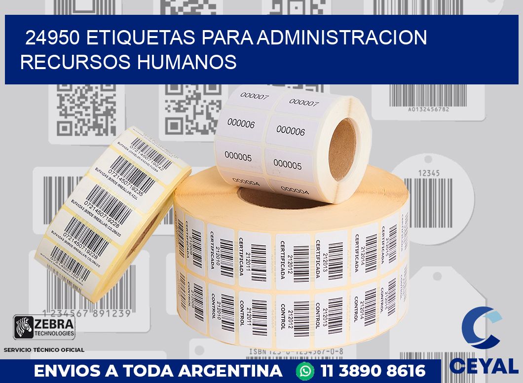 24950 ETIQUETAS PARA ADMINISTRACION RECURSOS HUMANOS