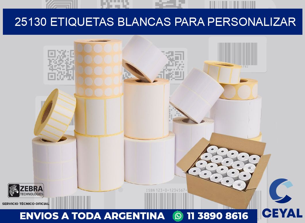 25130 ETIQUETAS BLANCAS PARA PERSONALIZAR