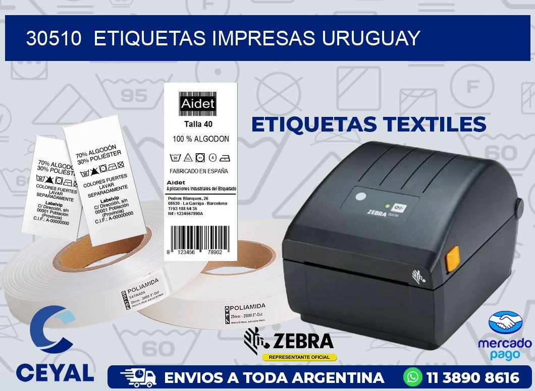 30510  ETIQUETAS IMPRESAS URUGUAY
